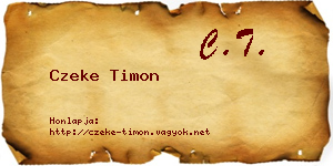 Czeke Timon névjegykártya